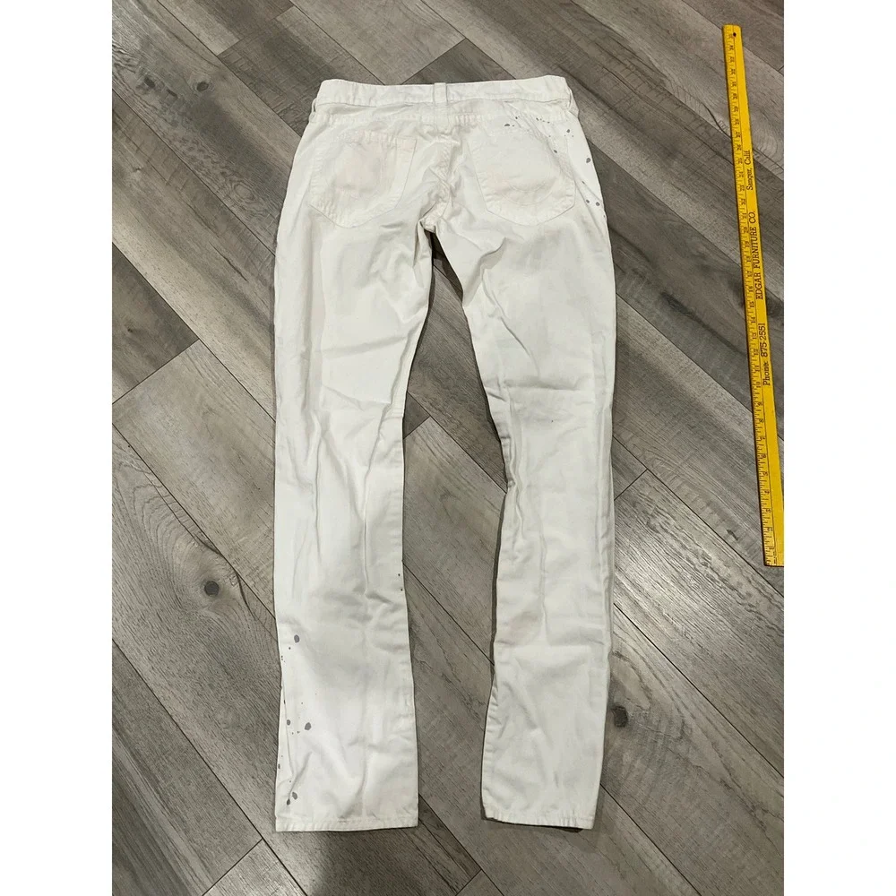 True Religion Paint Splatter Distressed Slim Jeans 32x33 pre production sample